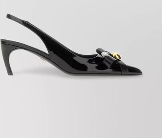 Ferragamo patent leather slingback pumps