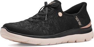 Skechers Martha Stewart Summits -Floral Dreams Hands Free Slip-ins Womens Shoes Black : 8.5 B - Medium, Synthetic