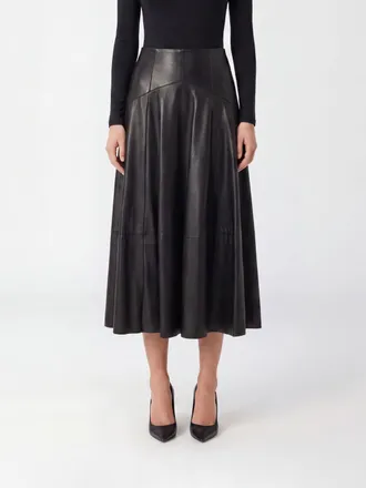 Liu Jo High-Waisted A-Line Midi Skirt in Faux Leather