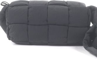 Bottega Veneta Black Nylon Shoulder Bag Sling Bag (Pre-Owned)