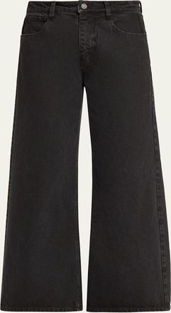 Nili Lotan Terese Flared-Leg Dark Jeans