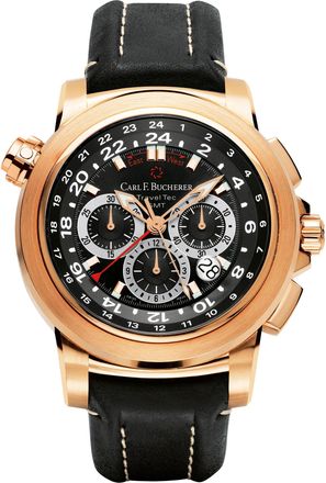 Bucherer Patravi TravelTec Black Dial Mens Watch 00.10620.03.33.01