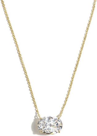 Melinda Maria Hello Gorgeous Cubic Zirconia Pendant Necklace in Gold-White at Nordstrom