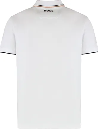 HUGO BOSS Mens Polo Paddy Mixed Cotton White Shirts T-shirts And Polos