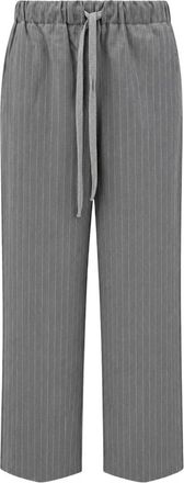 PDR Phisique Du Role Pantaloni a Palazzo a Righe - - Trousers - Donna - Grigio - M