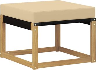 vidaXL Reposapi&eacute;s De Exterior Madera Maciza De Acacia Y Tela Textilene Vidaxl