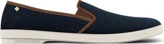 Rivieras Shoes Classic Mesh Slip-On Loafer in Navy With Brown Trim at Nordstrom, Size 44