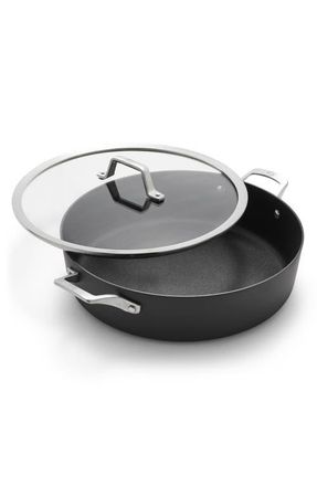 Calphalon Premier Hard Anodized Nonstick 7-Quart Sauteuse with Lid in Black at Nordstrom