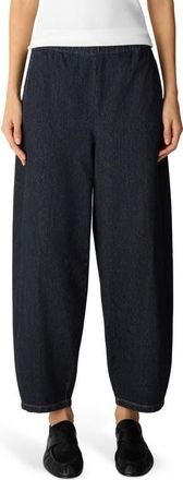 Eileen Fisher Organic Cotton Ankle Lantern Pants in Dark Wash at Nordstrom, Size X-Large