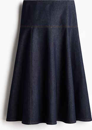 H&M Jeansjupe in A-Linie - Dunkles Denimblau