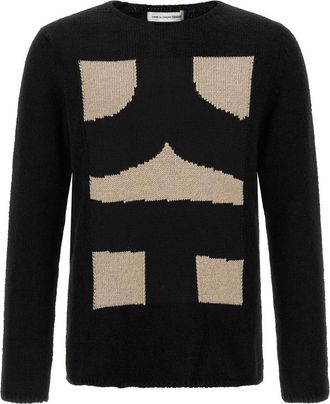 Comme Des Gar&ccedil;ons Black Round Neck Sweater