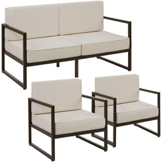 TecTake Garden Furniture Comosa in Brown | Size: 4 Person