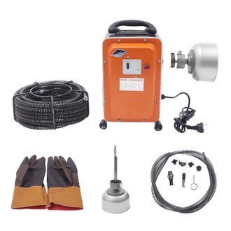 OEM M&aacute;quina Desatascadora, Motor De 750 W, Alcance De 20 Metros, Color Naranja
