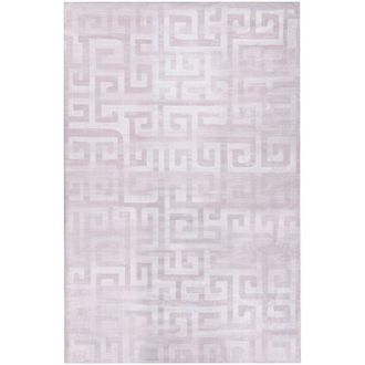 Beliani Area Rug Beige Fabric 200 x 300 cm Modern Geometric Pattern Living Room Bedroom For Underfloor Heating Anti-Slip Bottom BEYDAG