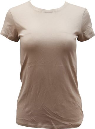 Vince Short Sleeve Tee in Beige Cotton