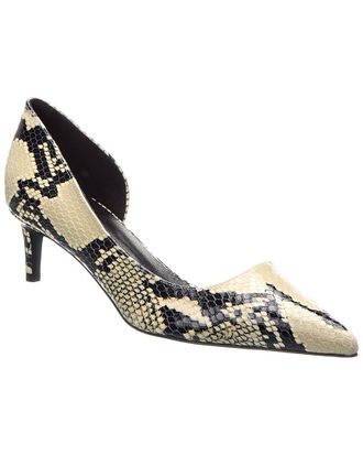 Khaite Khaite Jett Dorsay Snake-Embossed Leather Pump