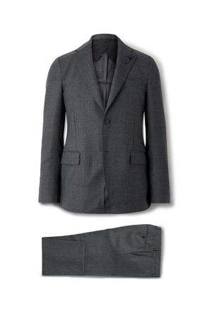 Lardini Striped Virgin Wool Suit