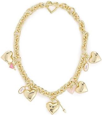 Kendra Scott Jayna Statement Womens Necklace Womens Necklace Gold Ivory Mother-of-Pearl, Brass/Rhodium-Plated