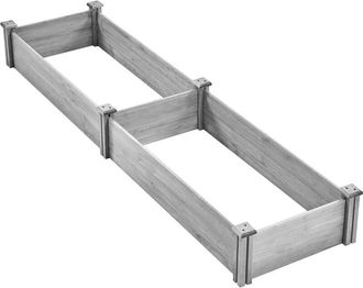 Yaheetech Yaheetech Huerto Urbano Terraza Cama Elevada De Jard&iacute;n Kit Jardineria Exterior De Madera Para Jard&iacute;n Patio Invernadero Terraza 234,5x120,5x25,2 Cm