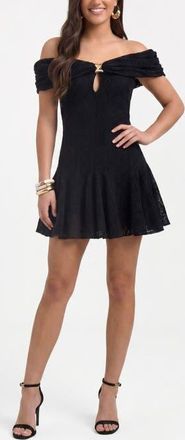 Rachel Roy Arava Crochet Mini Dress in Black at Nordstrom, Size Xx-Large