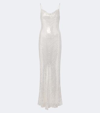 Jenny Packham Shangrila La sequined silk gown