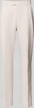 Mc Neal Anzughose aus Leinen-Mix mit B&uuml;gelfalten in Beige, Gr&ouml;&szlig;e 102