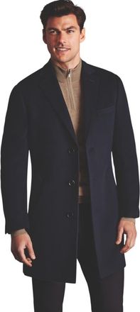 CHARLES TYRWHITT Pure Wool Overcoat in Navy at Nordstrom, Size 38