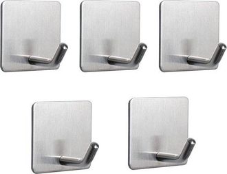 No Brand Paquete De Ganchos Autoadhesivos Resistentes Para Pared, Ganchos Para Toallas Y Percheros Para Puertas De Armarios, Soportes Autoadhesivos Impermeable
