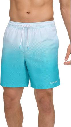 Calvin Klein Core Volley Gradient Dot Swim Trunks in Atlantis at Nordstrom Rack, Size X-Large