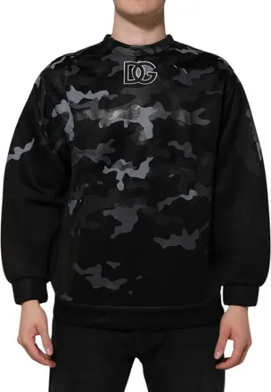 Dolce & Gabbana Black Camouflage Pullover Sweatshirt Mens Sweater (Pre-Owned)