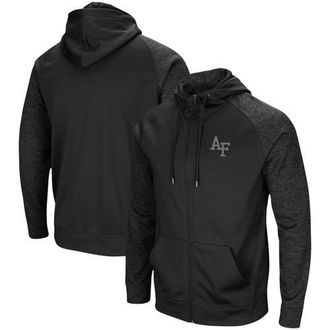 Colosseum Mens Colosseum Black Air Force Falcons Blackout 3.0 Tonal Raglan Full-Zip Hoodie at Nordstrom, Size Xxx-Large