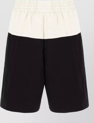 Dries Van Noten cotton blend bermuda shorts two tone design