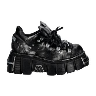 New Rock Schoenen, Dames, Grijs, 38 EU, Leer, Box Plane Tower