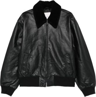 Calvin Klein Leather Outerwears Nero-Uomo