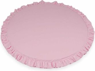 OEM Alfombra De Juego Redonda Para Ni&ntilde;os De 100 Cm Con Volantes, Color Rosa Empolvado