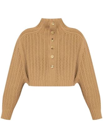 Max Mara Hodeida cropped sweater - Neutrals