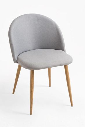 Regalos Miguel Sillas Comedor - Silla Vint Tela - Gris Claro