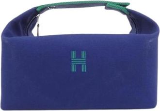 Herm&egrave;s Pochette Pre-owned Bride-a-Brac in tela - - Pre-owned - Donna - Blu - ONE SIZE