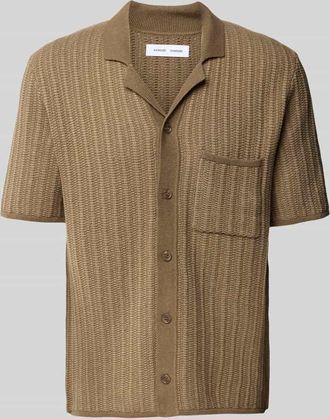 Sams&oslash;e & Sams&oslash;e Relaxed Fit Freizeithemd aus Baumwoll-Woll-Mix Modell SARHYS in Dunkelgruen, Gr&ouml;&szlig;e XXL