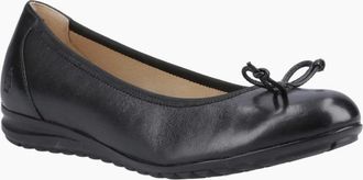 Hush Puppies Womens Lucille Bow Womens Ballerina Shoes - Black - Size: 3