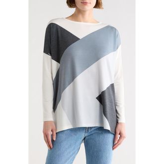 Go Couture Dolman Sleeve Sweater in Ivory Print 2 at Nordstrom Rack, Size X-Large