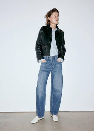 Mango Jeans balloon vita media blu scuro - Donna - 36 - MANGO
