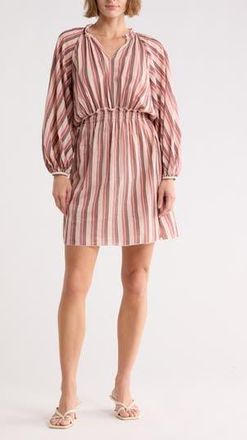 Longchamp Stripe Long Sleeve Dress in Powder Pink at Nordstrom Rack, Size 10 Us / 42 Fr