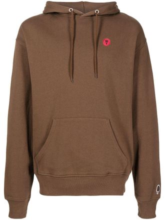Icecream Signet logo hoodie - men - Cotton - M - Brown
