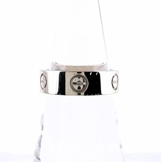 Cartier Love Silver Band Ring (Pre-Owned)