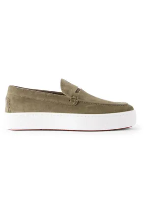Christian Louboutin Paqueboat Suede Penny Loafers