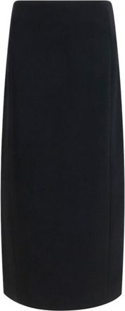 Khaite Black Calf Length Skirt