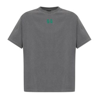 44 Label Group T-Shirts, male, Gray, Size: 2XL T-shirt with logo