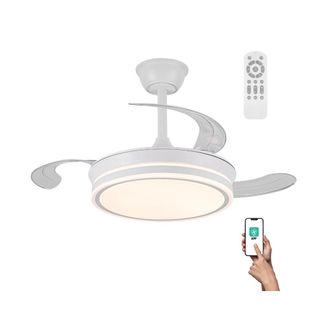 Wonderlamp Ventilador Led Aspas Retr&aacute;ctiles Sapan Mini Cct Dim (46w)