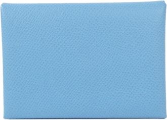 Hermès Celeste Epsom Leather Coin Purse/Coin Case (Pre-Owned)